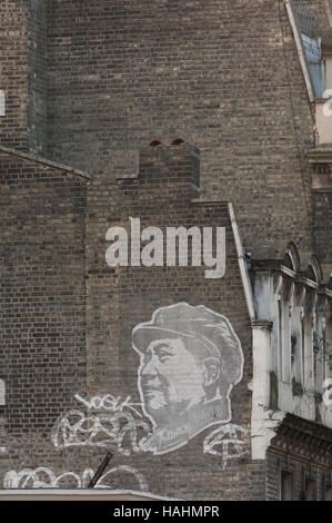 L'Art de la rue, par l'artiste de rue 'Shepard Fairey', Pentonville Road, N1, Londres, Grande-Bretagne. Banque D'Images