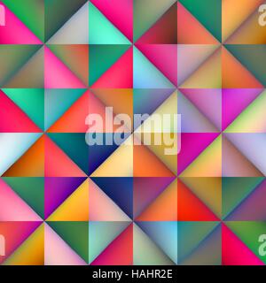 Sans vecteur gradient multicolore motif géométrique Triangle Carreaux Illustration de Vecteur