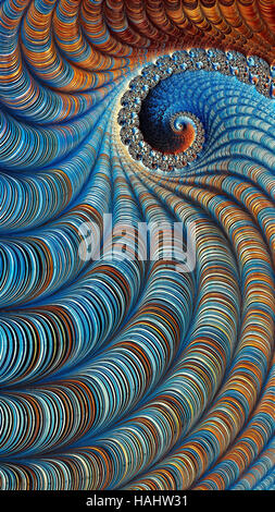 Spirale - abstract Fractal image générée numériquement Banque D'Images