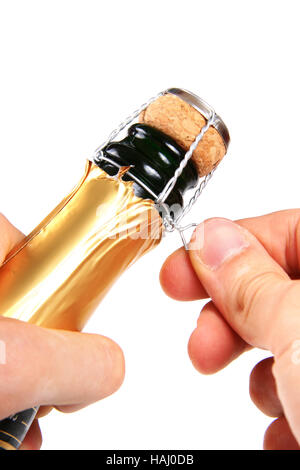 Ouverture champagne Banque D'Images