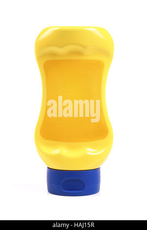 Une bouteille du produit en blanc jaune Banque D'Images