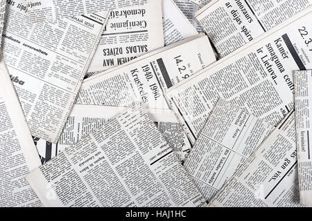 Arrière-plan de vieux journaux vintage Banque D'Images