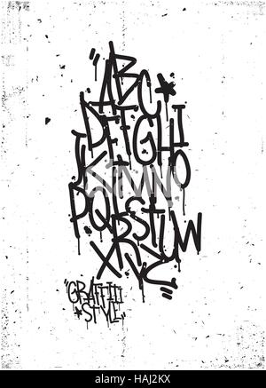 Vector alphabet. Lettres à la main et la texture Illustration de Vecteur