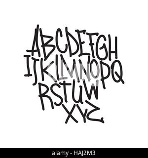 Vector alphabet. Lettres à la main Illustration de Vecteur