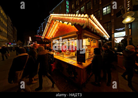 Marchés de Noël allemand, Munich, Haute-Bavière, Allemagne, Europe Banque D'Images