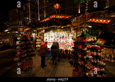 Marchés de Noël allemand, Munich, Haute-Bavière, Allemagne, Europe Banque D'Images