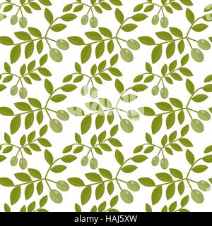 Motif transparent Green olives, Olive, la texture de fond sans fin, papier peint. Vector illustration. Illustration de Vecteur