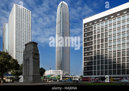 L'International Finance Centre II au premier plan, Hong Kong, Chine Banque D'Images