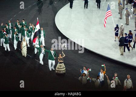 États-unis et l'IRAQ CÉRÉMONIE D'Athènes Grèce 13 Août 2004 Banque D'Images