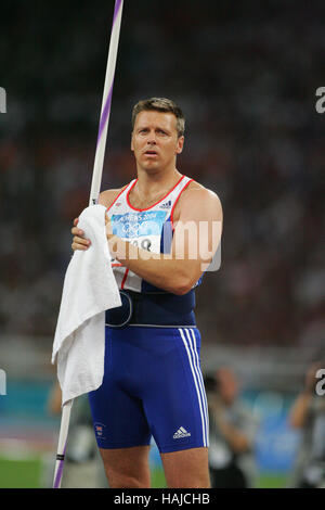 STEVE BACKLEY JAVELIN STADE OLYMPIQUE Athènes Grèce 28 Août 2004 Banque D'Images