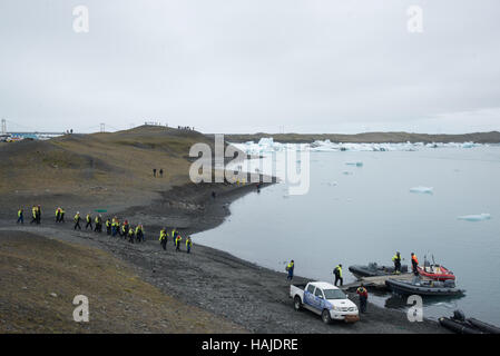 Lac glaciaire jökulsárlón en Islande Banque D'Images