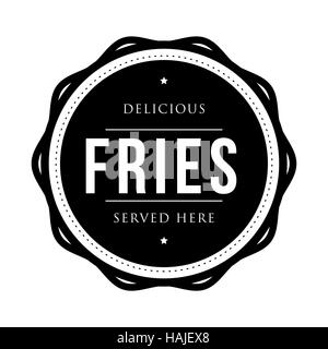 Frites vintage stamp vector Illustration de Vecteur