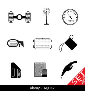 Icône de voiture Pièces détachées et accessoires. Vector Illustration. Illustration de Vecteur