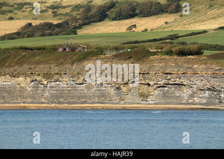 Au puits de pétrole,Kimmeridge,UK Dorset Banque D'Images