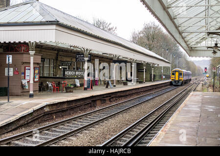 Hebden Bridge Railway Station, Calderdale, West Yorkshire. Banque D'Images