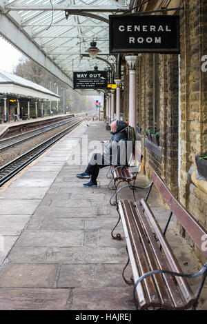 Hebden Bridge Railway Station, Calderdale, West Yorkshire. Banque D'Images