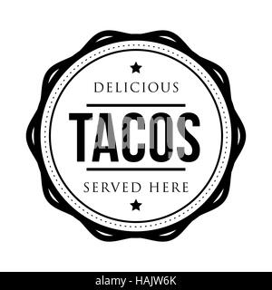 Les tacos vintage stamp vector Illustration de Vecteur