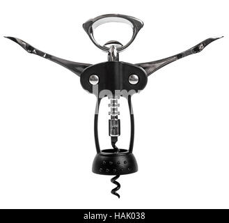 Tire-bouchon à levier isolated on white Banque D'Images