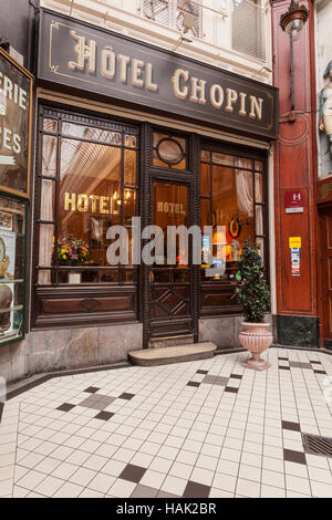 Hotel Chopin dans le Passage Jouffroy, Paris. Banque D'Images