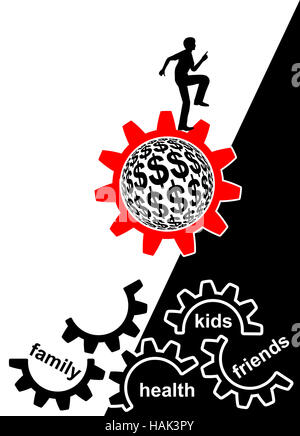 Inconvénients de carrière professionnelle réussie Banque D'Images