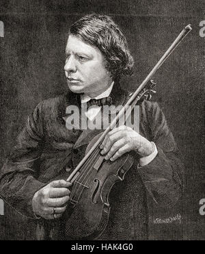 Joseph Joachim, 1831 - 1907. Violoniste hongrois, chef d'orchestre, compositeur et professeur. Du Strand Magazine, Vol I Janvier à juin 1891. Banque D'Images