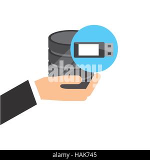 Part contient des données de stockage usb icône information vector illustration eps 10 Illustration de Vecteur