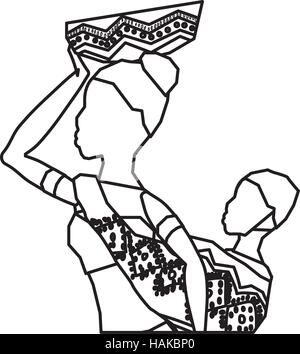 Femme Africaine Icone Bebe Vector Illustration Graphic Design Image Vectorielle Stock Alamy