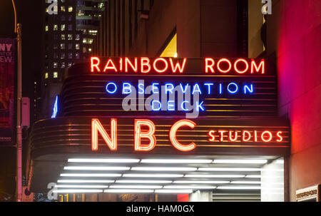 Studios NBC chapiteau pour le Rainbow Room et plate-forme d'observation dans la ville de New York Banque D'Images
