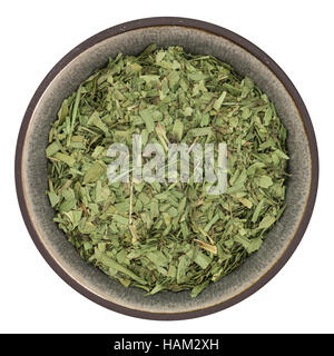 Dans un bol d'Épices Estragon biologique haut isolé Banque D'Images