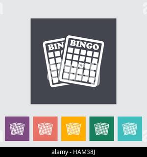 Le Bingo. Seule simple icône du bouton. Vector illustration. Illustration de Vecteur