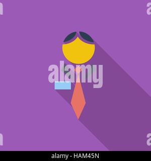 Les droits de l'icône. Télévision avec l'icône des vecteur long shadow pour applications web et mobiles. Il peut être utilisé comme logo -, le pictogramme, l'icône, l'élément infographique. Illustration de Vecteur