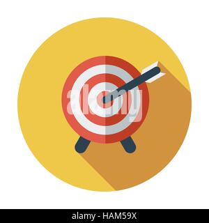 Cible avec dart. L'icône de couleur unique. Vector illustration. Illustration de Vecteur