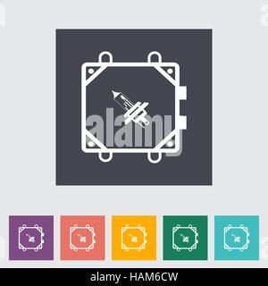 Lampe au xénon voiture télévision icône. Vector illustration Illustration de Vecteur