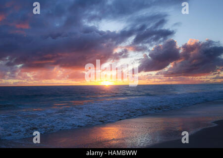 Sunset Beach Perth WA Banque D'Images