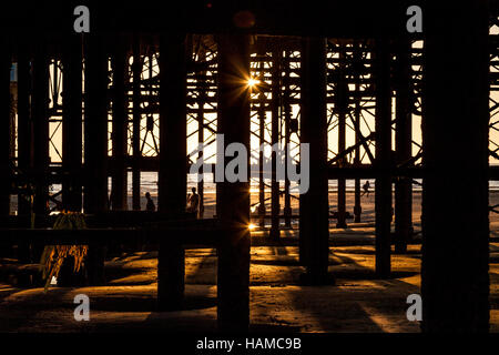 Plage de Blackpool centrlal pier Banque D'Images