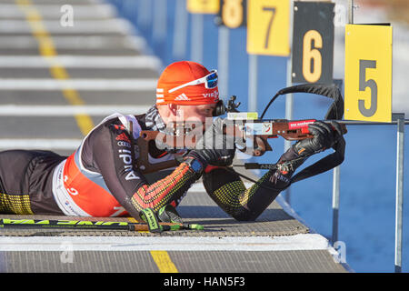 Lenzerheide (Suisse). 3e décembre 2016. Steffen Bartscher WSV de Biathlon Oberhof Alpencup 2016. Crédit : Rolf Simeon/bildgebend.ch/Alamy Live News Banque D'Images