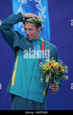 IAN THORPE AUSTRALIE Athènes Grèce 16 Août 2004 Banque D'Images