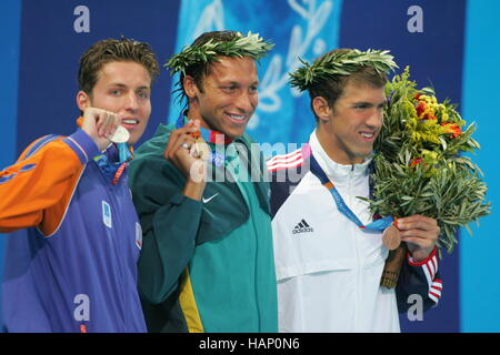 THORPE HOOGENBAND & PHELPS HOLLAND & Australie USA Athènes Grèce 16 Août 2004 Banque D'Images