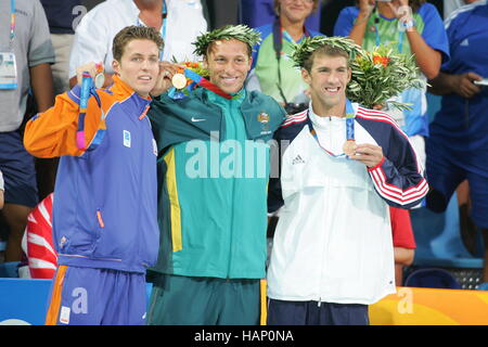 THORPE HOOGENBAND & PHELPS HOLLAND & Australie USA Athènes Grèce 16 Août 2004 Banque D'Images