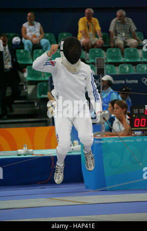 GEORGINA HARLAND ESCRIME PENTATHLON MODERNE Athènes Grèce 27 Août 2004 Banque D'Images