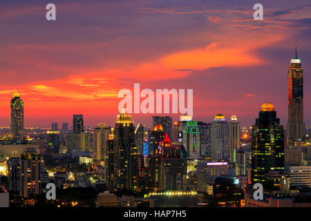 Coucher de soleil sur Bangkok, Thaïlande Banque D'Images