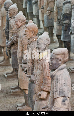 Armée de terre cuite de l'empereur de qin Banque D'Images