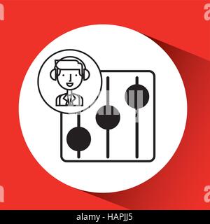 L'homme dessin à la main la musique d'illustration vectorielle, de l'égaliseur 10 eps Illustration de Vecteur