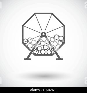 Lotteries. Single flat icon on white background. Vector illustration. Illustration de Vecteur