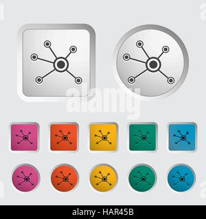 Réseau social seule icône. Vector illustration. Illustration de Vecteur