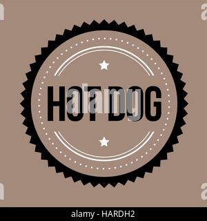 Hot Dog vintage stamp vector Illustration de Vecteur