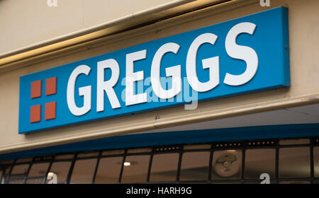 Greggs shop soupir, Brentwood, Essex Banque D'Images