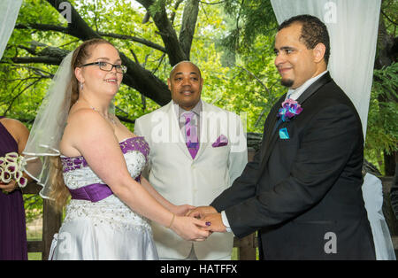 Mariage interracial à Dallas, Texas Banque D'Images