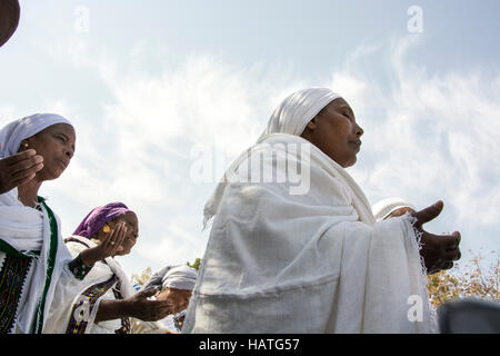 Ethiopian Jewish festival appelé Siged a lieu à Jérusalem, Israël Banque D'Images