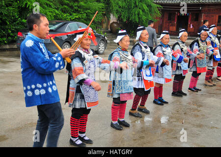 Matang Gejia Village Dong et son peuple dans la province du Guizhou en Chine sont une destination culturelle intéressante pour les touristes. Banque D'Images